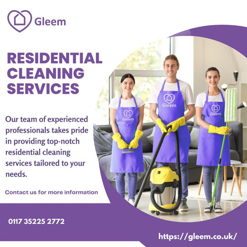 Choose Gleem Cleaning for top-tier residential cleaning services in Bristol. Our expert team ensures your home shines with meticulous attention to detail. With personalized cleaning plans and eco-friendly practices, Gleem Cleaning guarantees a clean and healthy environment. Elevate your home's cleanliness with Gleem Cleaning today!