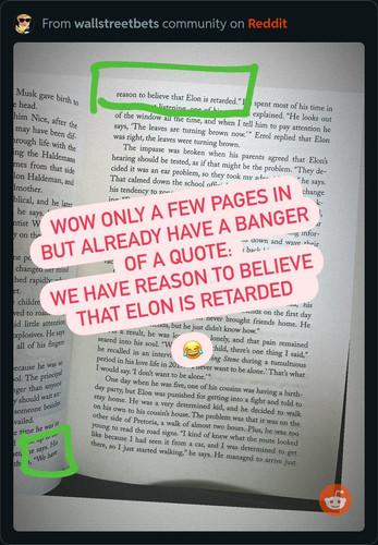 Elon is retarded as confirmed by the autobiography.jpg