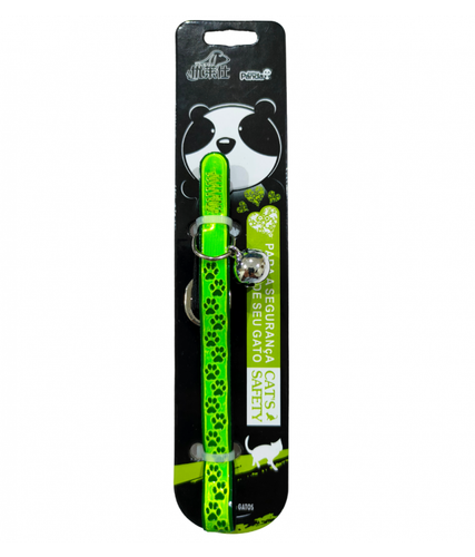 Golden Panda PVC Reflective Cat Collar 10mm X 30cm Green