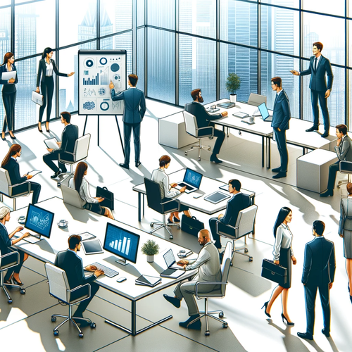 DALL·E 2023 12 08 11.09.20 A business themed image featuring a bustling corporate office, with peopl.png