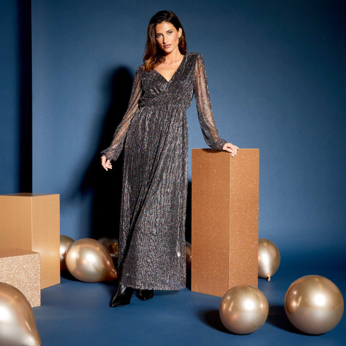 maxi robe a col v en fibres metallisees gris aus21 1 zc1.jpg