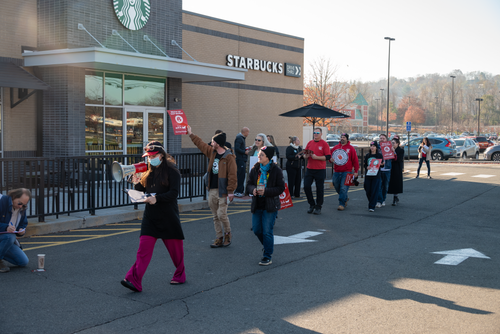 Danbury Starbucks Picket 3