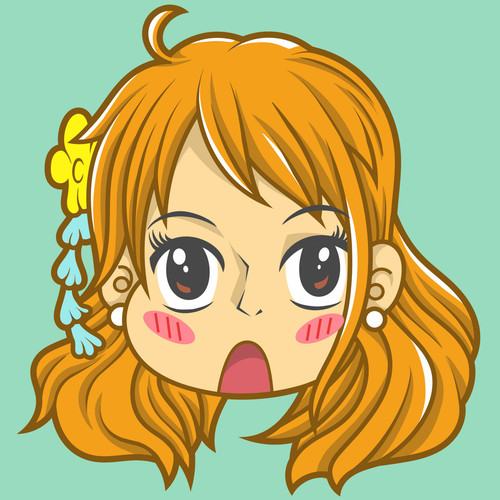 nami kawai chibi cute onepiece anime design and doodle art for icon logo collection and others free .jpg