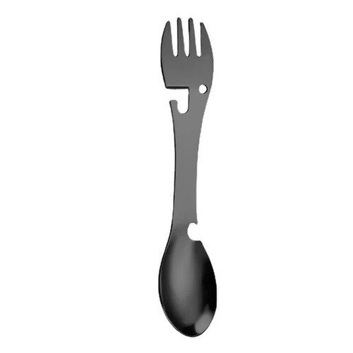 spork camping furculita lingura cutit usor tacam portabil otel inox breloc drumetii deschizator conserve sticle calatorii