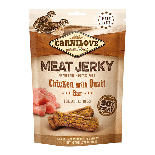 Carnilove Jerky Snack Chicken With Quail Bar 100g.jpg