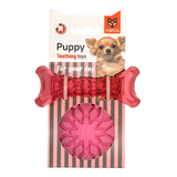 FOFOS Milk Bone &amp; Ball Puppy Toy Pink