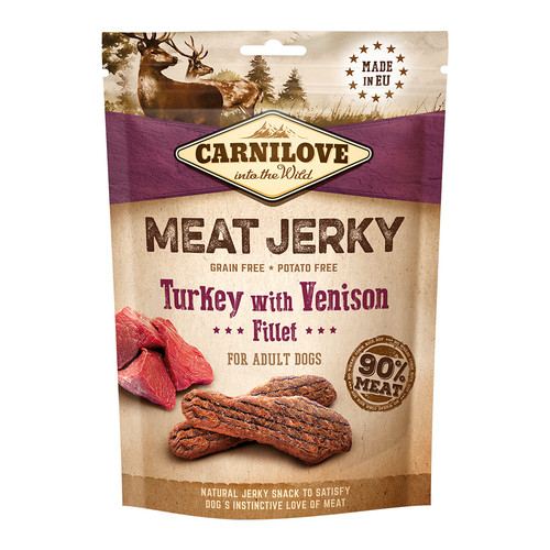 Carnilove Jerky Snack Turkey With Venison Fillet 100g.jpg