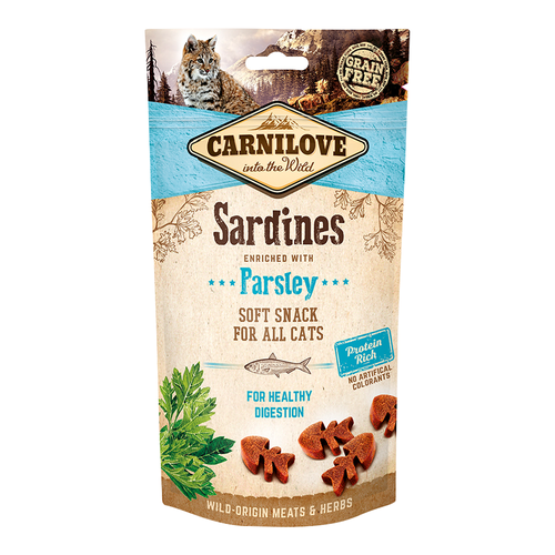 Carnilove Sardine Enriched With Parsley Soft Snack For Cats 50g.png