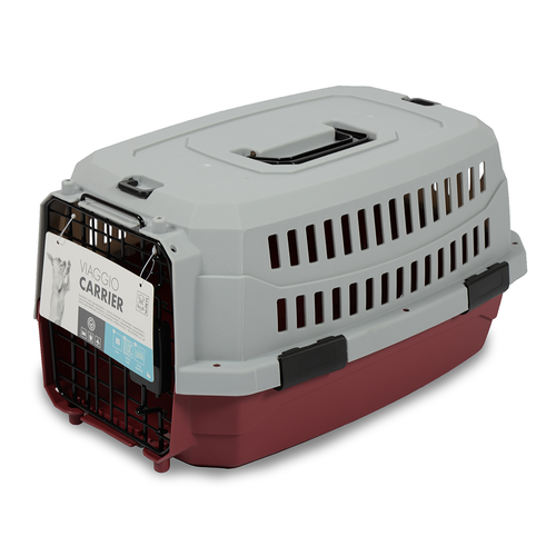 M PETS Viaggio Carrier XS (L48,3 X W32 X H25,4cm) Red Grey.png