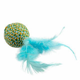 Duvo+ Jolly Ball With Feathers Blue 18x4,5x4,5cm