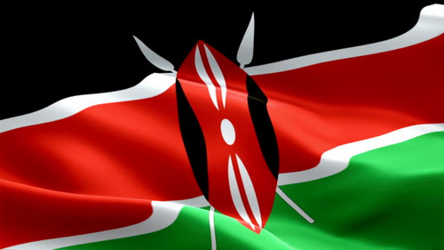 Kenya waving flag. National 3d Kenyan flag waving. Sign of Kenya seamless loop animation. Kenyan fla.jpg