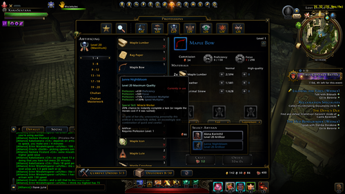 neverwinter artisan 150%