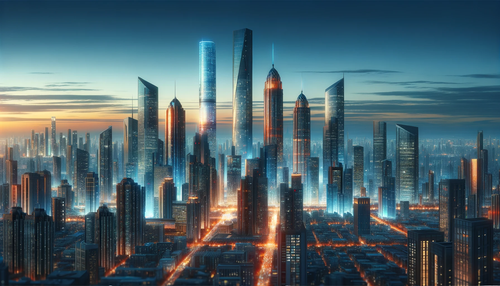 DALL.E 2023 12 07 20.05.07 A digital painting of a futuristic cityscape, gleaming skyscrapers under .png