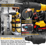 7in1 Multi function Rechargeable Li ion Electric Machine Set Electric Hammer Drill Chainsaw Conversi