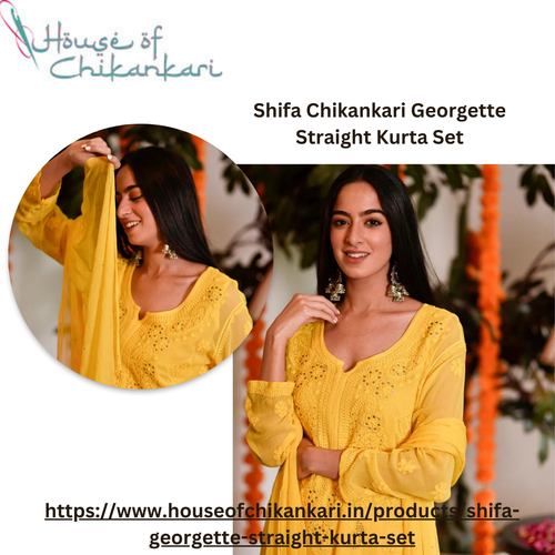 Shifa Chikankari Georgette Straight Kurta Set.png