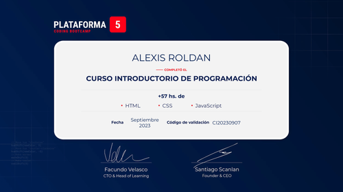 Certificado AlexisRoldan 1