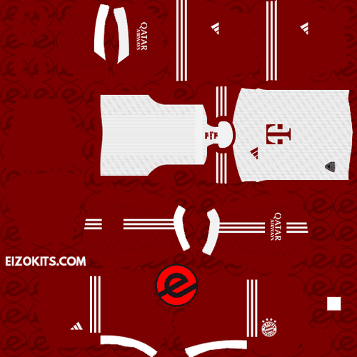 Bayern Munich Kits 2023 2024 Released By Adidas DLS23 Kits (Home).png