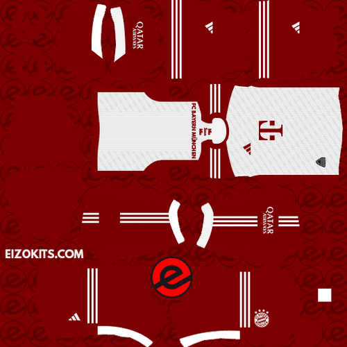 Bayern Munich Kits 2023 2024 Released By Adidas DLS23 Kits (Home).png