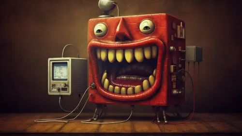 manu23 a computer speaking with a big mouth bed3b838 9c52 43a5 afca 5b054a1cc94d.webp