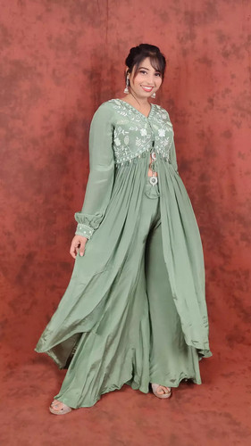 OliveGreenCroptopShararaSuitwith.jpg