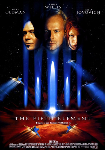 The Fifth Element (tt0119116, Bruce Willis, Milla Jovovich), poster