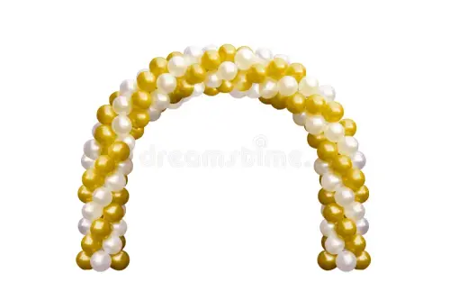 balloon archway door gold yellow white arches wedding festival design decoration elements arch flora.webp