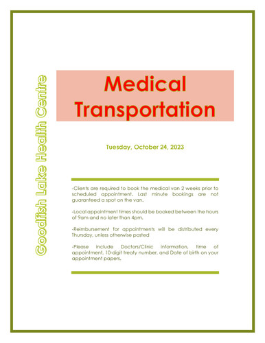 Medical Transportation Poster 2023