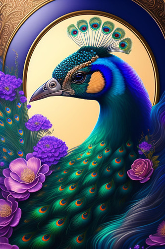 peacock with purple flower middle 1340 38904.jpg