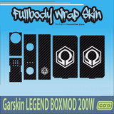 495.SKIN Sticker Garskin Legend Boxmod CARBON HEX'