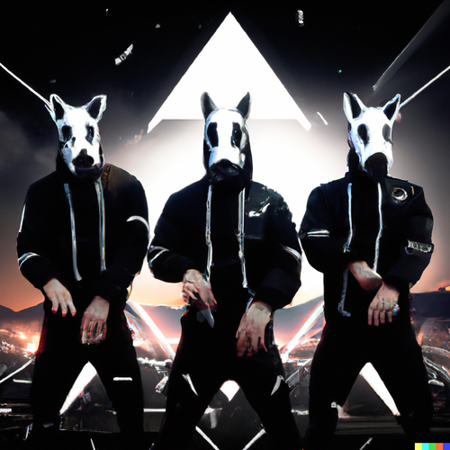 DALL·E 2022 12 19 17.09.13 three musicians standing close together wearing a black adidas jumpsuit w.png
