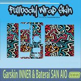 131.SKIN Sticker Garskin INNER Baterai San AIO Black LINE ART'