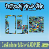 57.SKIN Sticker Garskin INNER Baterai Man to Aio Plus Green Black DOODLE ART'