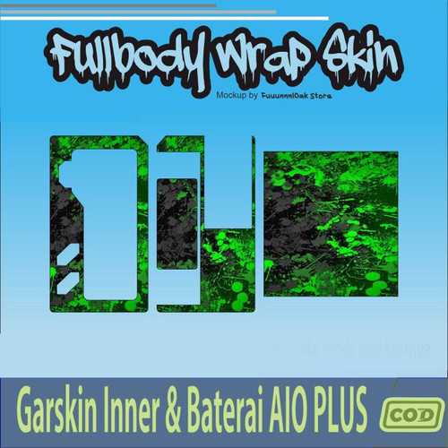 52.SKIN Sticker Garskin INNER Baterai Man to Aio Plus Green Black GREEN BLACK'.jpg