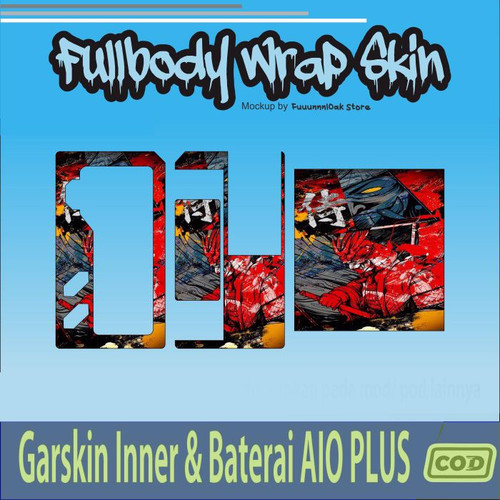 56.SKIN Sticker Garskin INNER Baterai Man to Aio Plus Green Black SHOGUN'.jpg