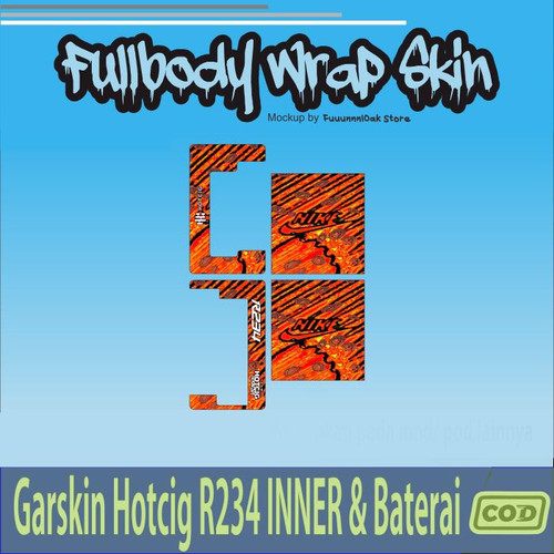 157.Garskin INNER Baterai HC R234 Rainbow ORANGE'