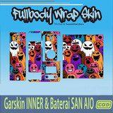 129.SKIN Sticker Garskin INNER Baterai San AIO Black GHOST'