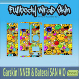 126.SKIN Sticker Garskin INNER Baterai San AIO Black EMOTICON'