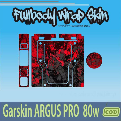 227.SKIN Sticker Garskin Argus Pro 80w Clown RED BLACK'