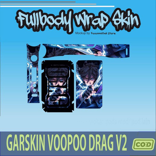 336.Sticker SKIN Garskin Voo poo Drag V2 BLUE SWORD'