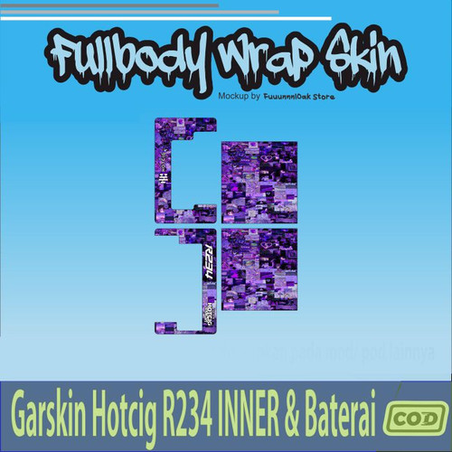 158.Garskin INNER Baterai HC R234 Rainbow PURPLE'