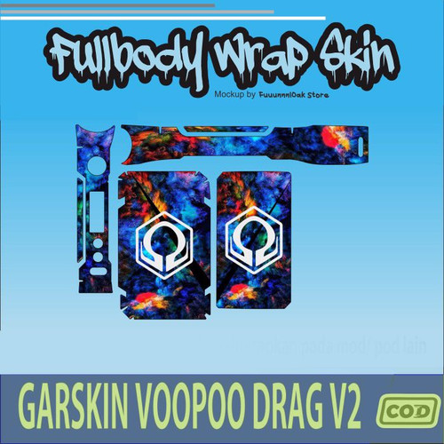 343.Sticker SKIN Garskin Voo poo Drag V2 BLUE HEX'