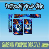 343.Sticker SKIN Garskin Voo poo Drag V2 BLUE HEX'