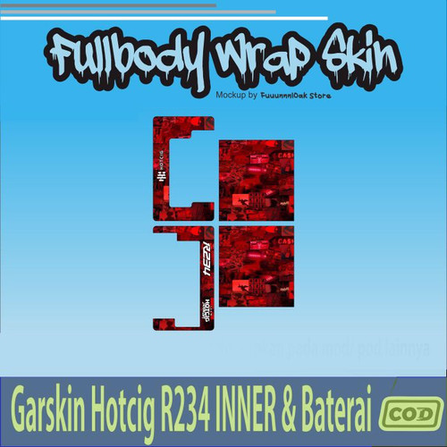 161.Garskin INNER Baterai HC R234 Rainbow RED'
