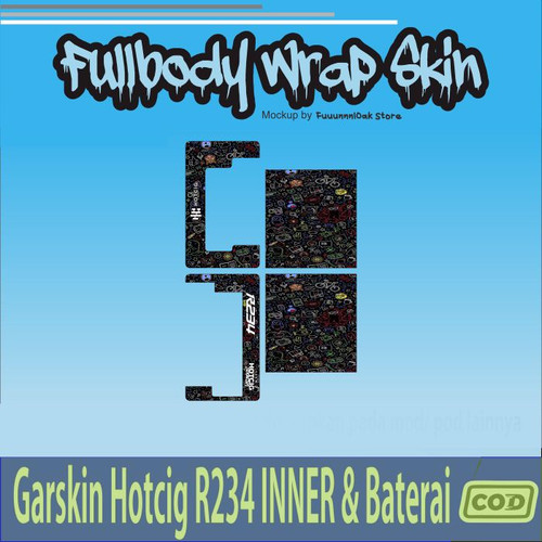 167.Garskin INNER Baterai HC R234 Magenta BLACK'