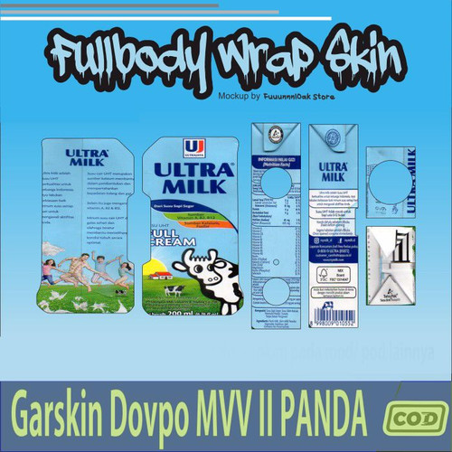 531.Sticker SKIN Garskin Dov po MVV II Panda ULTRAMILK BLUE'