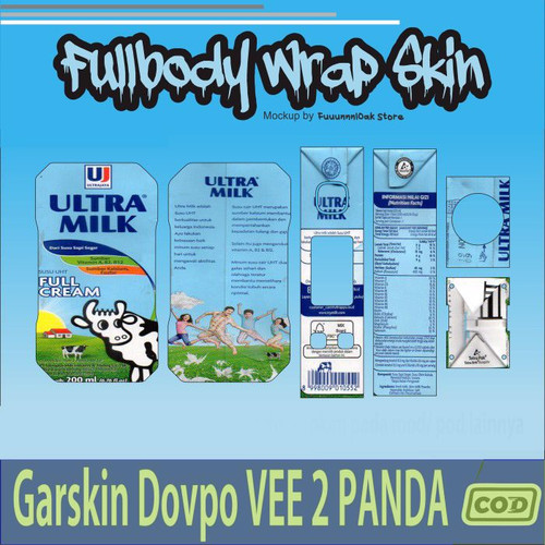 574.Sticker SKIN Garskin Dov po Vee 2 Panda BLUE ULTRAMILK'