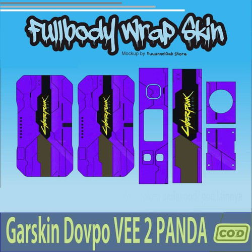 569.Sticker SKIN Garskin Dov po Vee 2 Panda PURPLE CYBER'