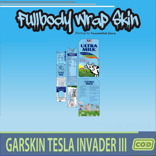 369.Sticker SKIN Garskin Tes la Invader 3 ULTRAMIL BLUE'