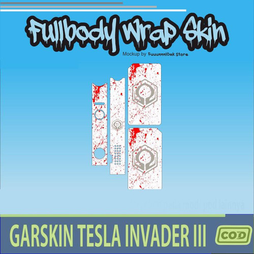 376.Sticker SKIN Garskin Tes la Invader 3 SPLATTER WHITE'.jpg