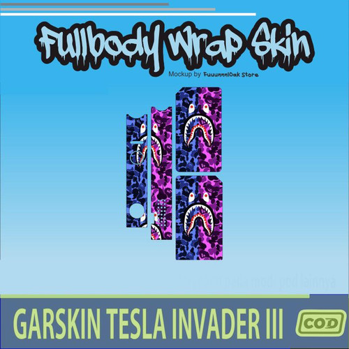 372.Sticker SKIN Garskin Tes la Invader 3 PURPLE BAPPE'